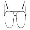 Calabria 1106 Metal Pilot Reading Glasses in GunMetal +3.75 Spring Hinge 55mm view 2