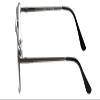 Calabria 1106 Metal Pilot Reading Glasses in GunMetal +3.75 Spring Hinge 55mm view 3