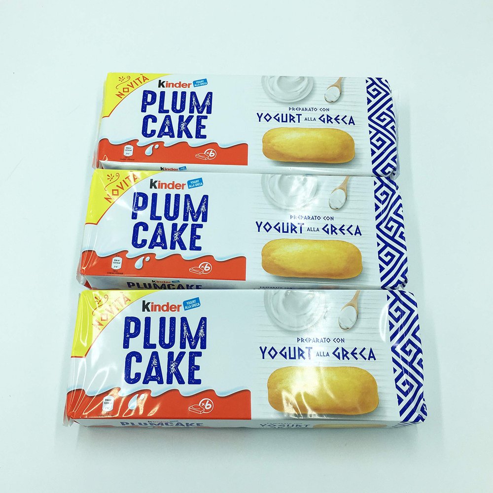 3 Confezioni Kinder Plumcake Yogurt Greco 192gr Ciascuna