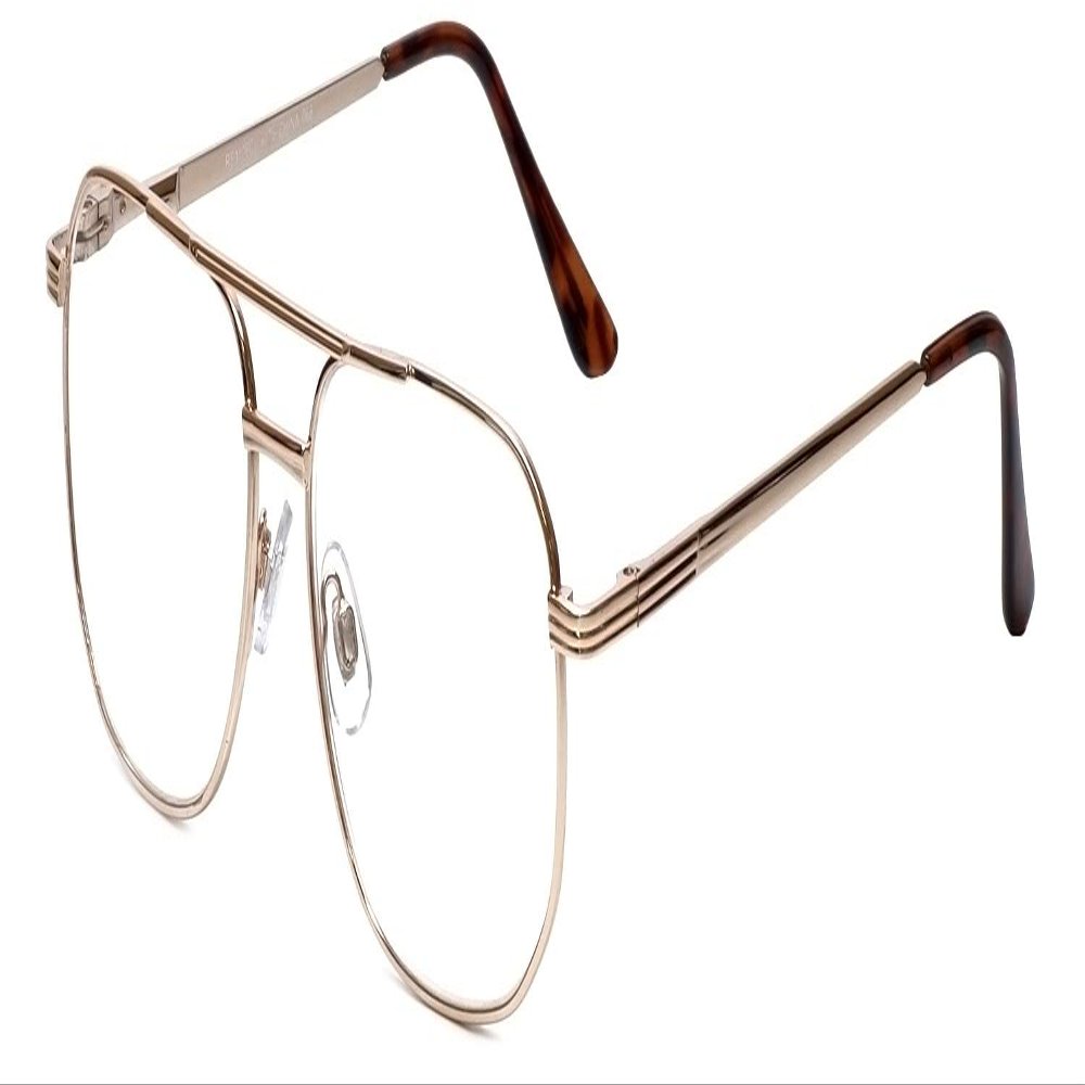Calabria 1106 Pilot Reading Glasses +3.75 Gold Mens Designer Single Power Readers Spring Hinged Durable Lightweight