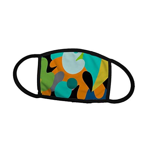 Promed Supplies Pattern B Full Color Sublimated 8" x 5-1/2" Cloth Face Mask With Black Trim & Ear Loops