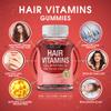 Hair Vitamins Gummies Supplement  Faster Hair Growth Gummy 5000mcg Biotin, Folic Acid, Vitamin C & E, Support Stronger & Thicker Hair, Skin, Nails, Non-GMO, for Men Women, 60 Berry Flavored Gummies view 2