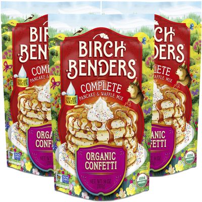 Birch Benders Organic Confetti Just-Add-Water Pancake & Waffle Mix, 14 Oz (Pack of 3)