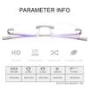 Rimless Clear Bifocal Reading Glasses Blue Light Blocking Readers for Men and Women Unisex Spring Hinge Eyewear Far and Near Dual-Use Lightweight Magnifying Anti Glare Reduce Eyestrain Eyeglasses view 3