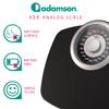 Adamson A25 Scales for Body Weight - Up to 400 LB - New Version - 5.3" Dial on 12.4" x 10.2" Platform - Anti-Skid Rubber Surface - High Precision Bathroom Scale Analog - Durable with 20-Year Assurance view 3