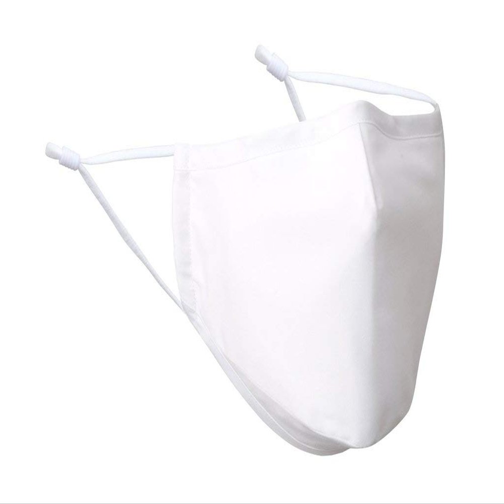 100% Cotton Washable Selwyn White Wedding Face Mask - Kids