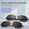 YIMI 2 Pairs Rimless Bifocal Reading Glasses UV Protection Sunglasses Blue Light Blocking Lightweight Sun Readers for Unisex Men Women Outdoor Driving Safety Eyeglasses Tinted Lens Shades Eyewear 2.5 view 3