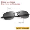 YIMI 2 Pairs Rimless Bifocal Reading Glasses UV Protection Sunglasses Blue Light Blocking Lightweight Sun Readers for Unisex Men Women Outdoor Driving Safety Eyeglasses Tinted Lens Shades Eyewear 2.5 view 4