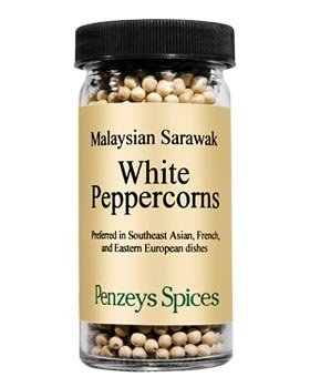 Whole Sarawak White Peppercorns By Penzeys Spices 2.4 oz 1/2 cup jar (Pack of 1)