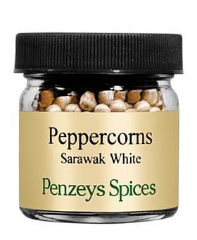 Whole Sarawak White Peppercorns By Penzeys Spices 1.2 oz 1/4 cup jar (Pack of 1)