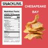 SNACKLINS Chesapeake Bay Plant-Based Crisps  Vegan, Gluten-Free, Grain-Free, Kosher, Healthy Low-Calorie Snack  Only 90 Calories Per Bag  0.9oz Bags (Pack of 12) view 2
