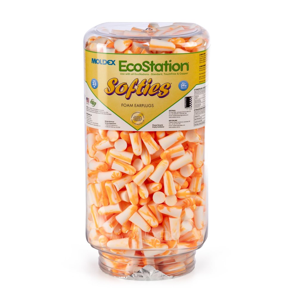 Moldex Softies Ecostation Disposable Foam Earplug Dispenser Refill 6702, NRR 33dB