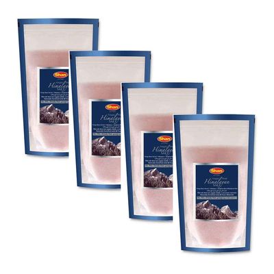 Shan - Himalayan Pink Salt, 14 oz / 400g (Pack of 4), Pure Fine Salt Naturally Fortified with 84 Trace Minerals