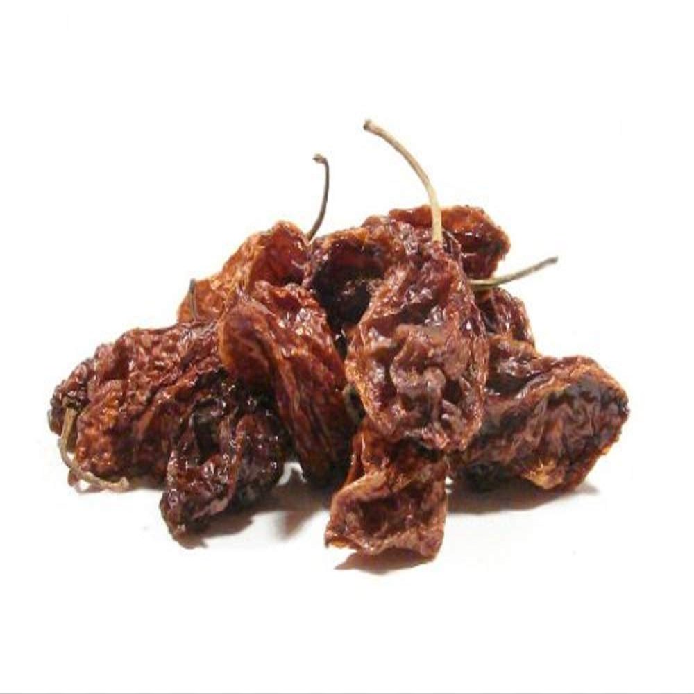 Ghost Pepper, Whole Dried Ghost Peppers, 2 ounce, from the hotest pepper in the world Bhut Jolokia