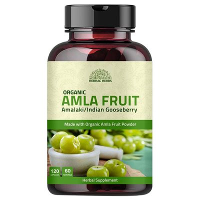 Amla Capsules (Phyllanthus Emblica)  Amalaki amla 120 Capsules | Natural Antioxidants Superfood | Herbal Supplement Made with Organic Amla Fruit Powder