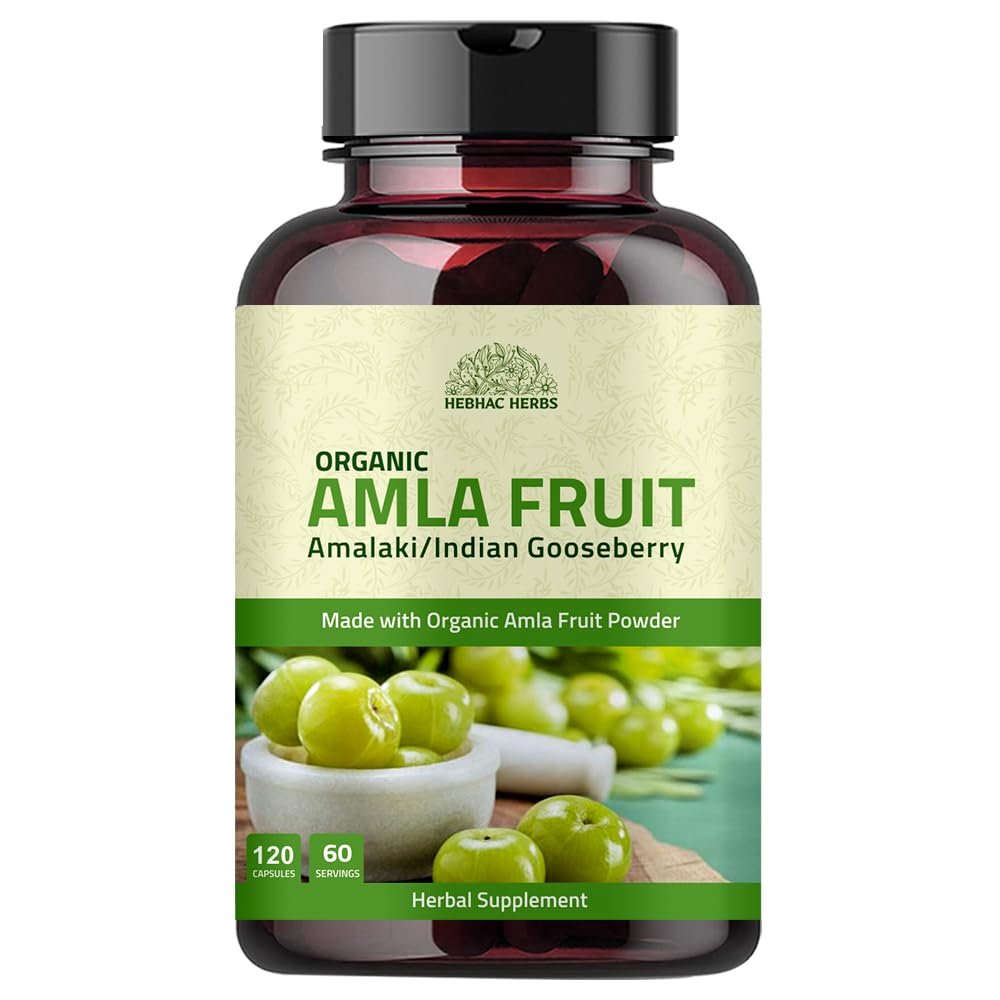 Amla Capsules (Phyllanthus Emblica)  Amalaki amla 120 Capsules | Natural Antioxidants Superfood | Herbal Supplement Made with Organic Amla Fruit Powder