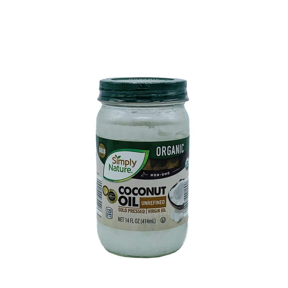 Simply Nature Organic Coconut Oil Unrefined, Cold Pressed, Virgin Oil 14 fl oz - PACK OF 2