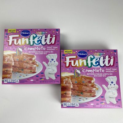 Unicorn Funfetti Pillsbury Complete Pink Pancakes and Waffle Mix (2-Pack)
