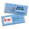 12ct Promotional Products for Realtors Personalized Chocolate Bars (12 Pack) - Cornflower Blue with Business Logo view 1