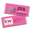 12ct Promotional Products for Realtors Personalized Chocolate Bars (12 Pack) - Bright Pink with Business Logo view 1