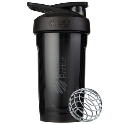 BlenderBottle Sport Shaker Bottle with Wire Whisk, 24-Ounce, Black  Protein Shakes & Hydration for Athletes & Fitness Enthusiasts, Easy Mixing, Durable & Lightweight, Lockable Lid