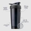 BlenderBottle Sport Shaker Bottle with Wire Whisk, 24-Ounce, Black  Protein Shakes & Hydration for Athletes & Fitness Enthusiasts, Easy Mixing, Durable & Lightweight, Lockable Lid view 3