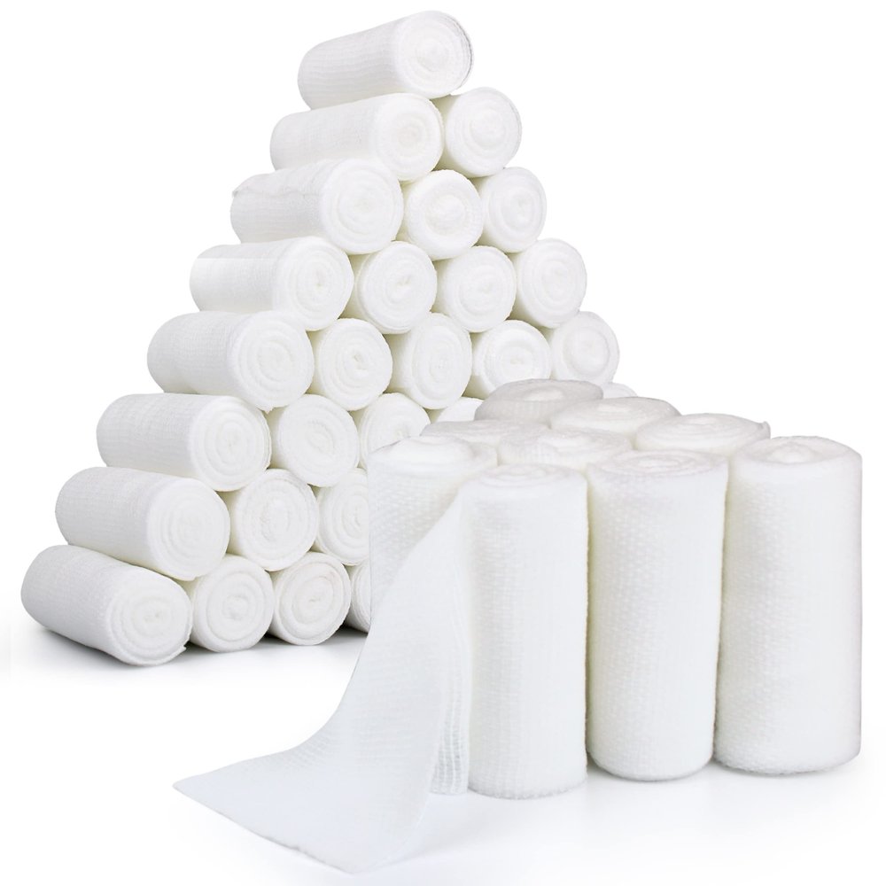 AFFORDTEX Gauze Bandages 36 Rolls - Premium First Aid Supplies for Safe Adventuring Flexible, Stretchable, and Breathable Gauze Rolls 4 x 4.1 Yards Bandage Wrap for Wound Dressing