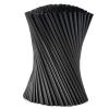 Plasticless 100 Pcs PLA Disposable Drinking Straws Corn Plant Based Biodegradable Straws, BPA Free Compostable Stir Sticks Black Reusable Straw Alternative to Plastic Straw for Party Drinks view 1