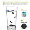Plasticless 100 Pcs PLA Disposable Drinking Straws Corn Plant Based Biodegradable Straws, BPA Free Compostable Stir Sticks Black Reusable Straw Alternative to Plastic Straw for Party Drinks view 2