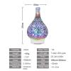3D Love Aromatherapy Lamp Glass Essential Oil Aroma Diffuser Ultrasonic Aromatherapy Humidifier - 7 Color Changing LED, Promote Sleep for Office and Home Yoga (black) view 3