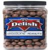 Gourmet Milk Chocolate Covered Peanuts by Its Delish  3LBS Jumbo Reusable Container  Premium Dairy Chocolate Coated Peanuts view 2