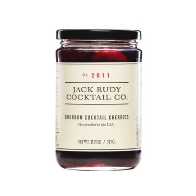 Jack Rudy Cocktail Co, Cherries Bourbon Barrel Aged, 13.5 Fl Oz | Handcrafted | Tart Oregon Cherries | Essential Cocktail Ingredient | Old Fashioned, Manhattan, Whiskey | Gourmet