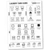 Talented Kitchen Laundry Symbols Magnet Chart - 5 x 7 in, Black & White Vinyl - Magnetic Laundry Guide & Washing Instruction Symbols - Care Chart for Drying, Ironing & Dry Cleaning