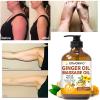 2 Pack Ginger Oil Lymphatic Drainage Massage,Belly Drainage Ginger Oil-Warming Tired Sore Muscle Ginger Massage Oils With Natural Arnica Extract,Grapeseed Oil,Vitamin E Massage Oil for Massage Therapy view 3