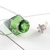 1PC Colorful Cone Bottle Aroma Essential Oil Diffuser Pendant Necklace for Womens Perfume Vial Pendant Necklace Jewelry Unique Gift (Clear Cone) view 3