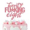 Twenty Eight Rose Gold Glitter Cake Toppers 28 Years Old 28th Birthday Anniversary Party Decorations Supplies view 1