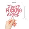 Twenty Eight Rose Gold Glitter Cake Toppers 28 Years Old 28th Birthday Anniversary Party Decorations Supplies view 2