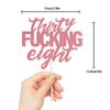 Thirty Eight Rose Gold Glitter Cake Toppers 38 Years Old 38th Birthday Anniversary Party Decorations Supplies view 2
