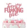 Twenty Five Rose Gold Glitter Cake Toppers 25 Years Old 25th Birthday Anniversary Party Decorations Supplies view 1