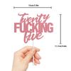 Twenty Five Rose Gold Glitter Cake Toppers 25 Years Old 25th Birthday Anniversary Party Decorations Supplies view 3