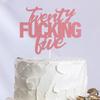 Twenty Five Rose Gold Glitter Cake Toppers 25 Years Old 25th Birthday Anniversary Party Decorations Supplies view 4