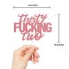 Thirty Two Rose Gold Glitter Cake Toppers 32 Years Old 32nd Birthday Anniversary Party Decorations Supplies view 2