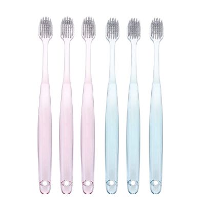 Toothbrush Firm Bristles 6pcs Toothbrush with Crystal Handle Bristles Toothbrush Oral Health Care Adult Crystal Toothbrush Bristles Toothbrush Oral Health Care