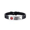 DWJSu Silicone Medical Alert ID Bracelets Adjustable Sport Emergency Waterproof Type 2 Diabetic for Men Women view 1