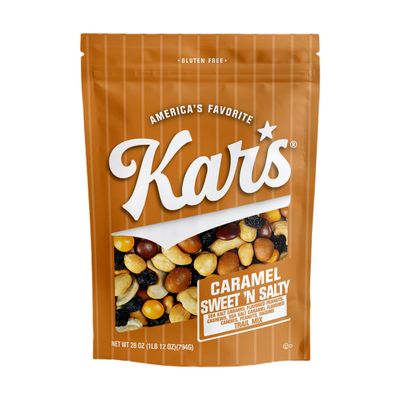 Kars Nuts Caramel Sweet N Salty Trail Mix, 28 oz  Resealable Pouch (Pack of 1), Gluten-Free Trail Mix Snack