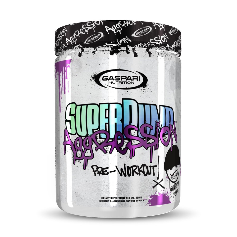 Gaspari Nutrition SuperPump Aggression Pre-Workout: Energy, Focus, Endurance, Recovery, Creatine and Caffeine, 25 Servings (Gangsta Grape)