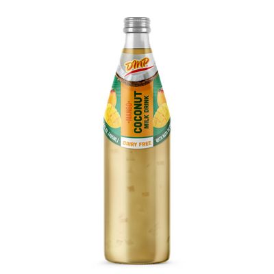 De Mi Pais Leche de Coco Sabor a Mango con Pulpa 16.4oz / Mango Flavored Coconut Milk with Pulp 16.4oz (12)