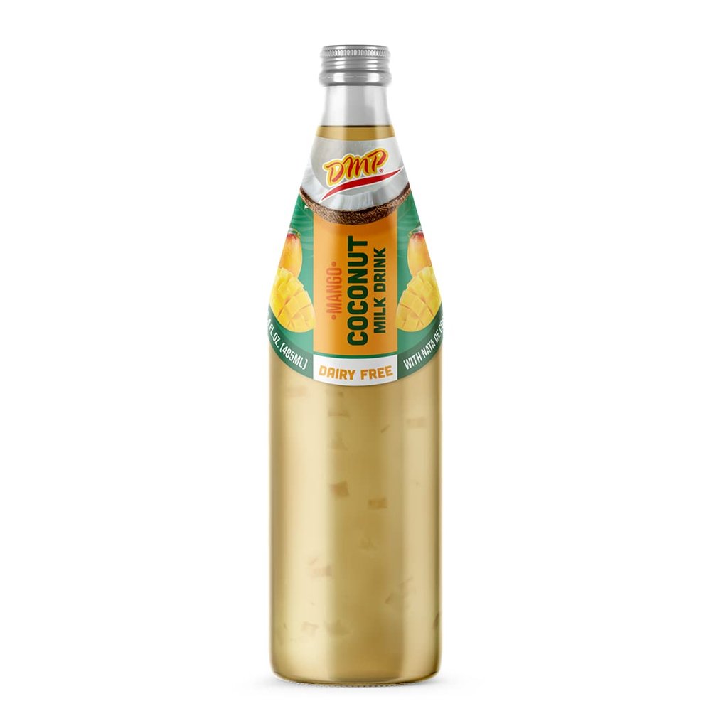 De Mi Pais Leche de Coco Sabor a Mango con Pulpa 16.4oz / Mango Flavored Coconut Milk with Pulp 16.4oz (12)