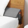 Vekkia Queen Bed Wedge Pillow for Headboard Gap, 06" Gap Filler with Side Pockets & Washable Cover, Gray 60"x10"x6" view 1