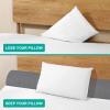 Vekkia Queen Bed Wedge Pillow for Headboard Gap, 06" Gap Filler with Side Pockets & Washable Cover, Gray 60"x10"x6" view 2
